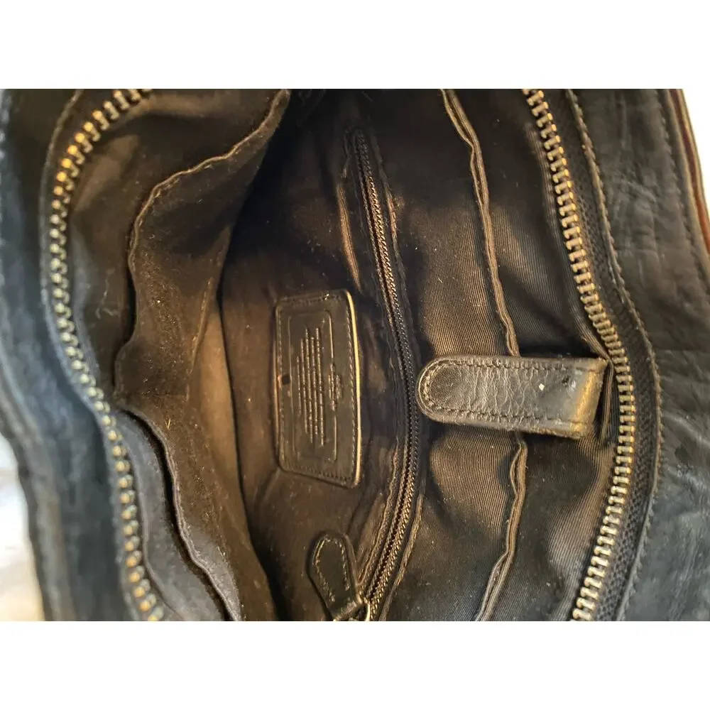 COACH Black Leather Crossbody Bag